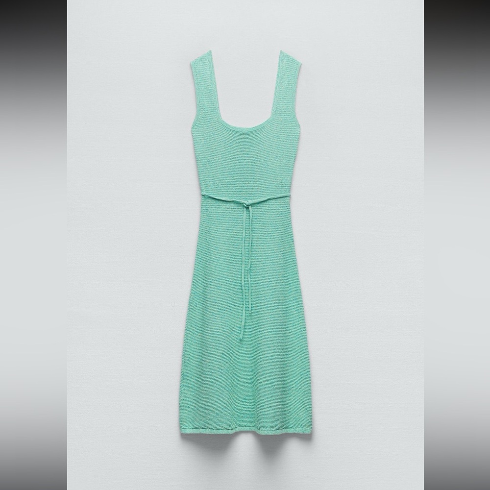 Zara Sleeveless Knit Maxi Dress in Mint